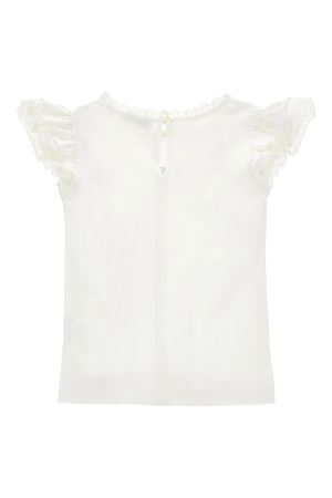 White cotton ruffled T-shirt PHILOSOPHY KIDS | I1G60072010001